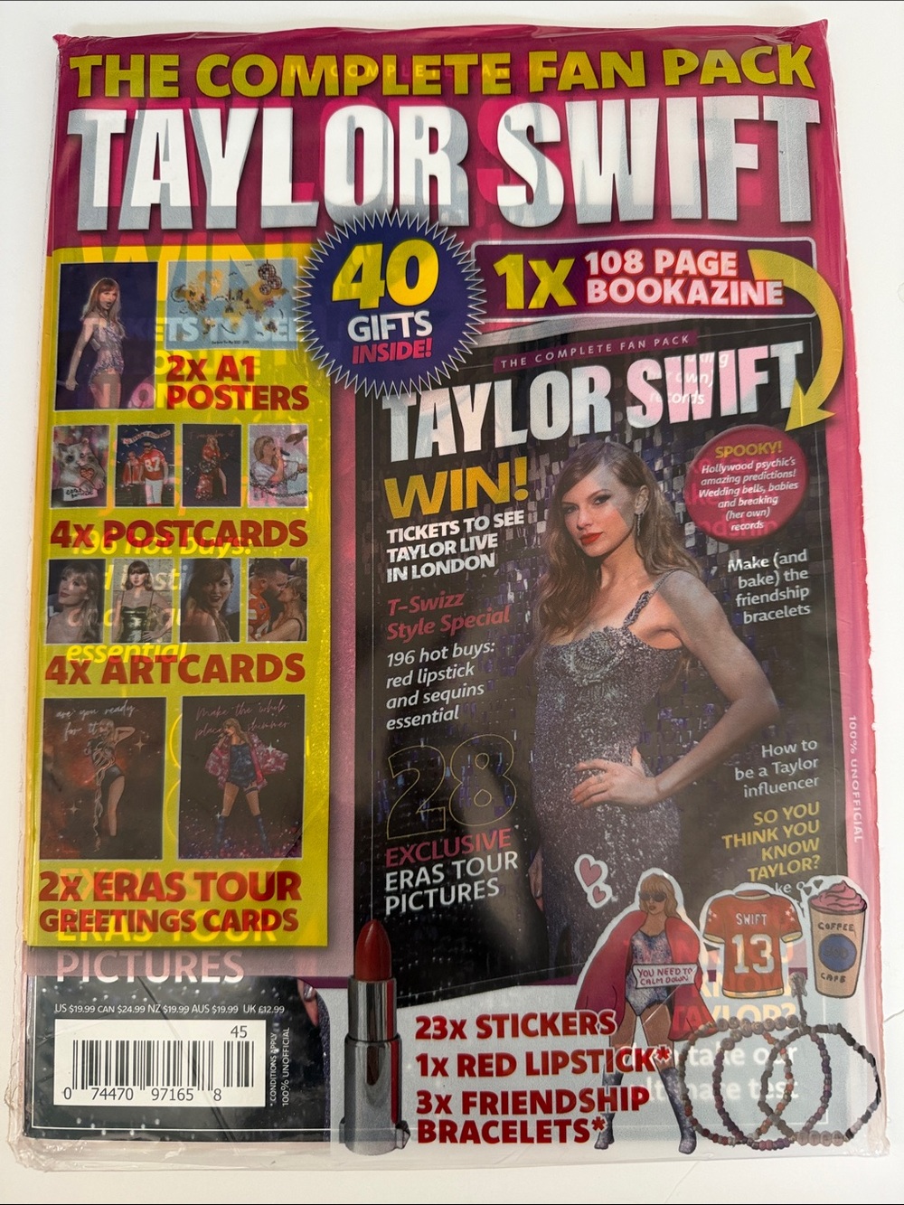 Taylor Swift Fan Pack Bookazine – Pink, Yellow, Black